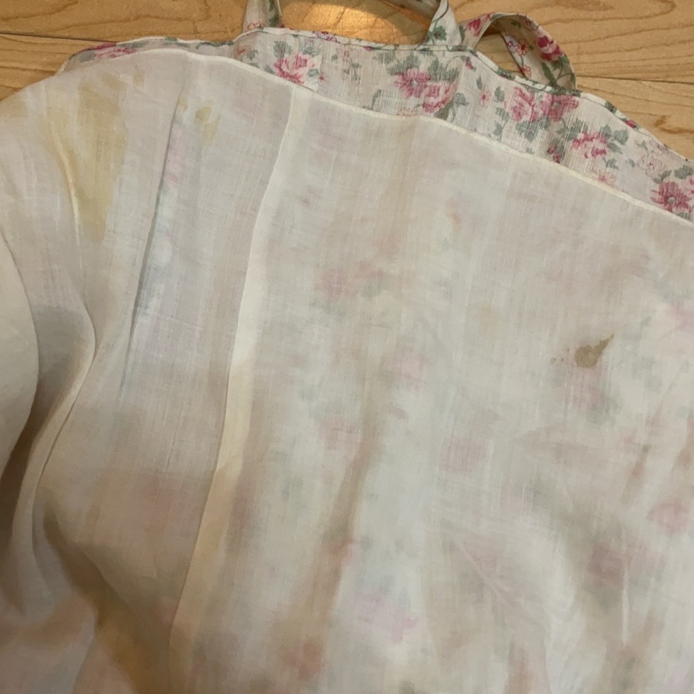 Ralph Lauren Purple Label Cream Floral Button-Front Midi Dress - Picture 8 of 9
